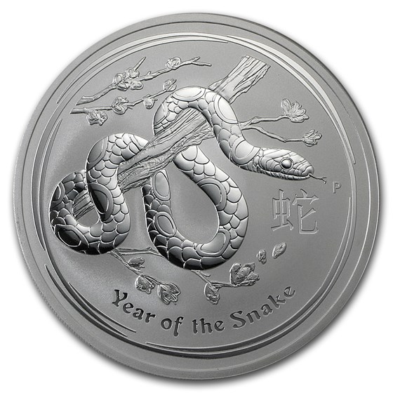 2013 Australia 10 oz Silver Year of the Snake BU 2013 Australia 10 oz Silver Year of the Snake BU