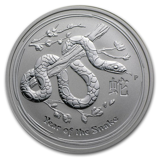 2013 Australia 2 oz Silver Year of the Snake BU 2013 Australia 2 oz Silver Year of the Snake BU