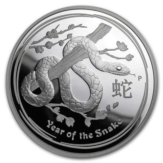2013 Australia 2 oz Silver Year of the Snake Proof 2013 Australia 2 oz Silver Year of the Snake Proof