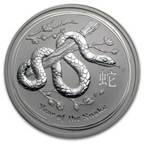 2013 Australia 5 oz Silver Year of the Snake BU