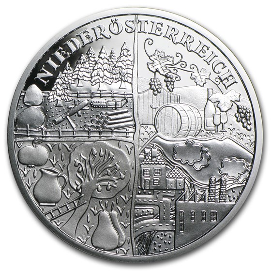 2013 Austria Proof Silver €10 Piece by Piece (Niederösterreich) 2013 Austria Proof Silver €10 Piece by Piece (Niederösterreich)