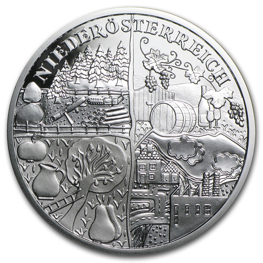 2013 Austria Proof Silver €10 Piece by Piece (Niederösterreich)