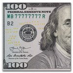 2013 (B-New York) $100 FRN VF-35 PMG (Fr#2188-B) Solid Serial 7's
