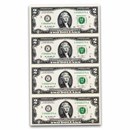 2013 (C-Philadelphia) $2 FRN CU (Fr#1940-C) 4 Note Uncut sheet