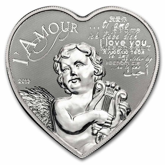 2013 Cameroon Silver Heart of Love (Hologram) - Coin Only 2013 Cameroon Silver Heart of Love (Hologram) - Coin Only