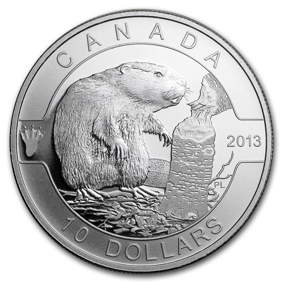 2013 Canada 1/2 oz Silver $10 Beaver (Capsule Only)