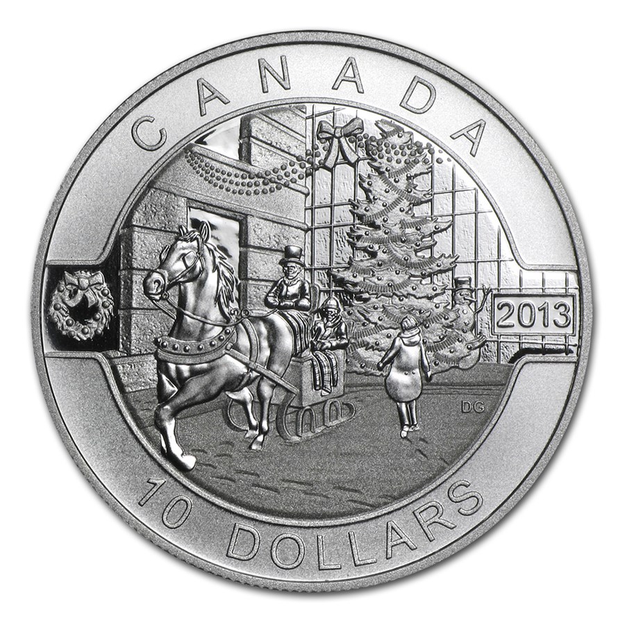 2013 Canada 1/2 oz Silver $10 Holiday Season