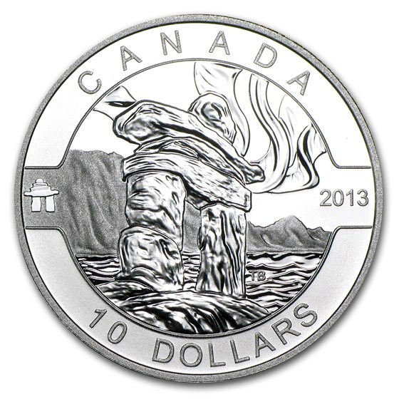 2013 Canada 1/2 oz Silver $10 Inukshuk