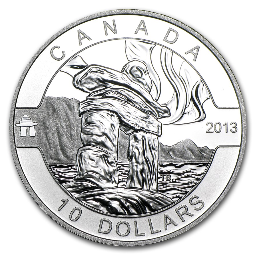 2013 Canada 1/2 oz Silver $10 Inukshuk