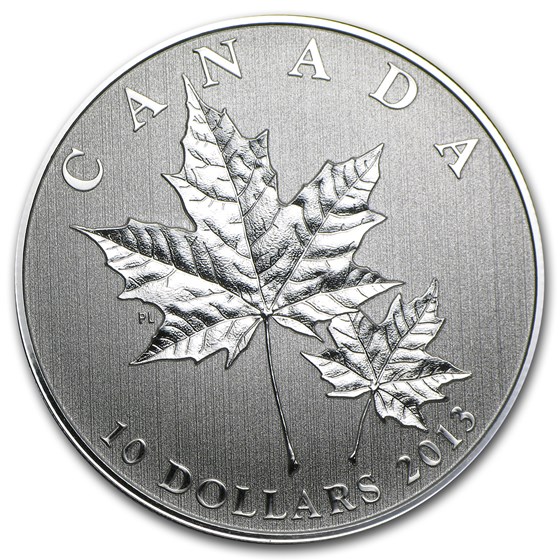 2013 Canada 1/2 oz Silver $10 Maple Leaf Forever (w/Box & COA)
