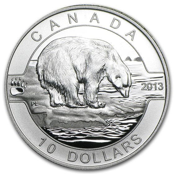 2013 Canada 1/2 oz Silver $10 Polar Bear (w/Box & COA) 2013 Canada 1/2 oz Silver $10 Polar Bear (w/Box & COA)