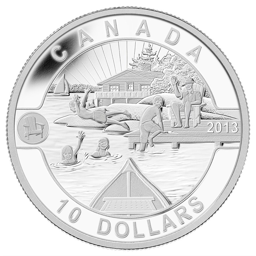 2013 Canada 1/2 oz Silver $10 Summer Fun (w/Box & COA)