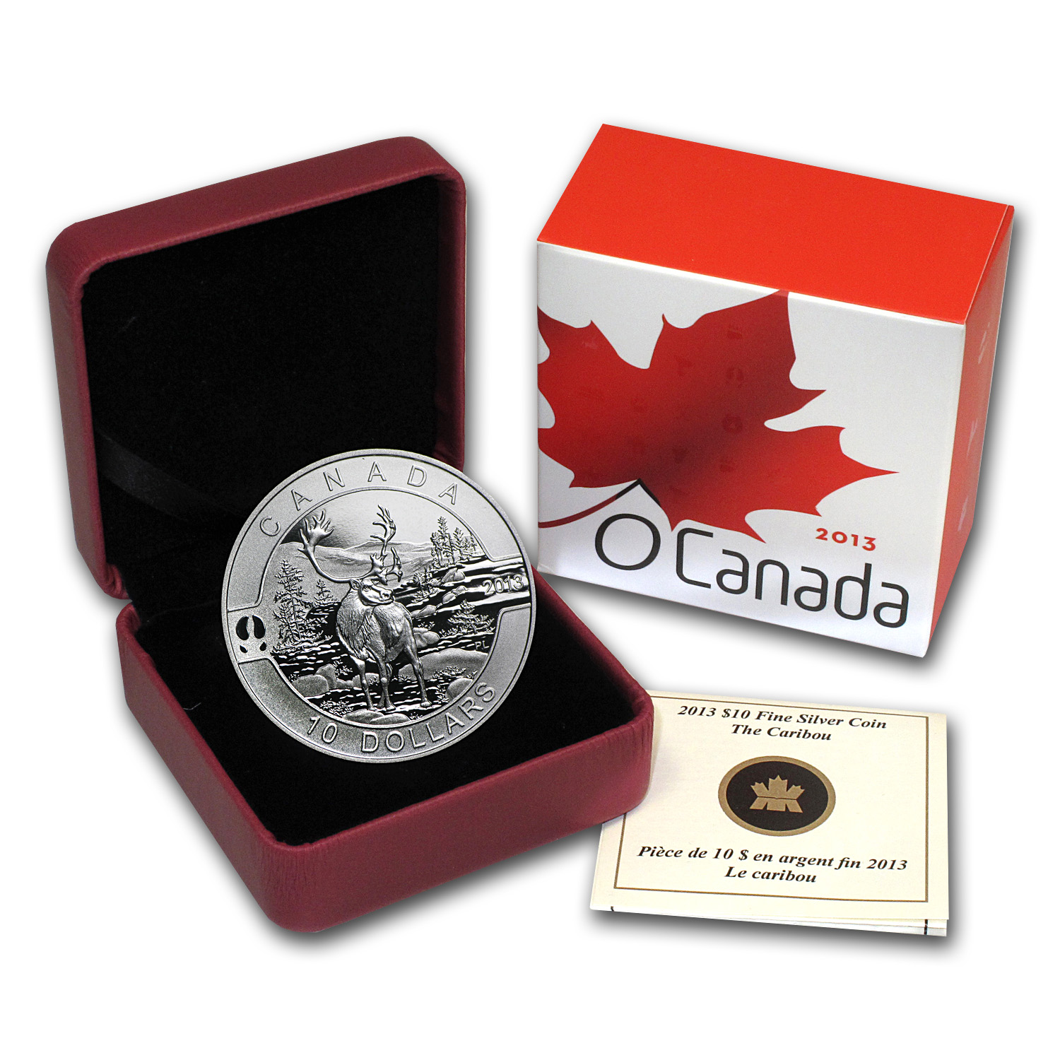 Buy 2013 Canadian 1/2 oz Silver $10 The Caribou (w/Box & COA) | APMEX