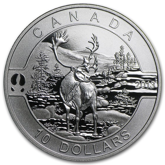 2013 Canada 1/2 oz Silver $10 The Caribou (w/Box & COA) 2013 Canada 1/2 oz Silver $10 The Caribou (w/Box & COA)