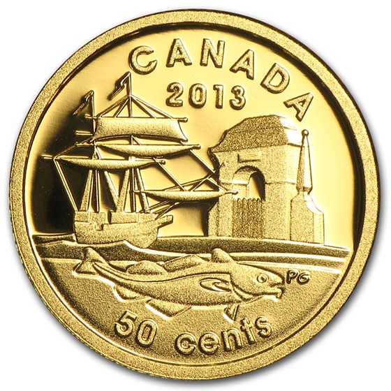2013 Canada 1/25 oz Proof Gold $0.50 300th Anniv of Louisbourg 2013 Canada 1/25 oz Proof Gold $0.50 300th Anniv of Louisbourg