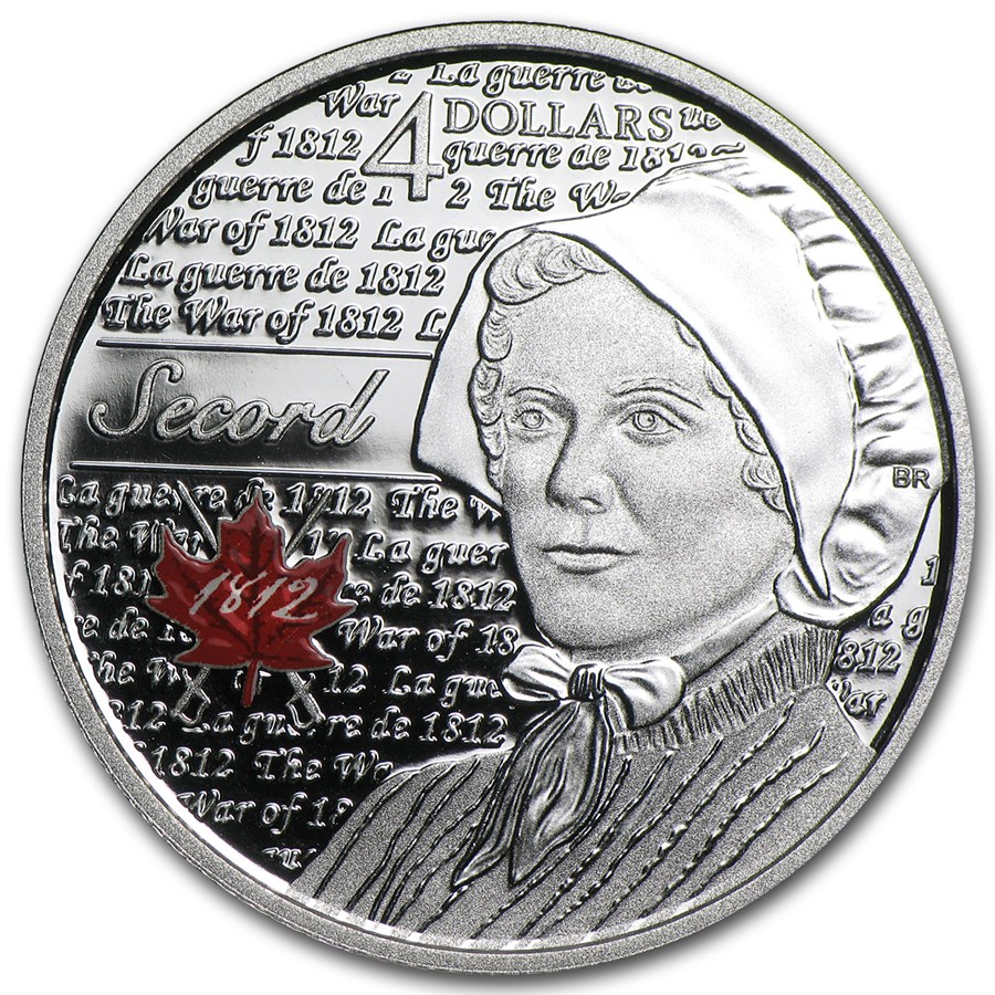 2013 Canada 1/4 oz Silver $4 Heroes of 1812 Laura Secord