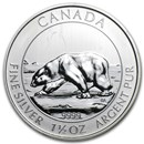 2013 Canada 1.5 oz Silver $8 Polar Bear BU (Spotted/Dmgd)
