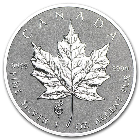 2013 Canada 1 oz Silver Maple Leaf Lunar Snake Privy 2013 Canada 1 oz Silver Maple Leaf Lunar Snake Privy