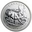 2013 Canada 1 oz Silver Wildlife Antelope (Abrasions, Spots)