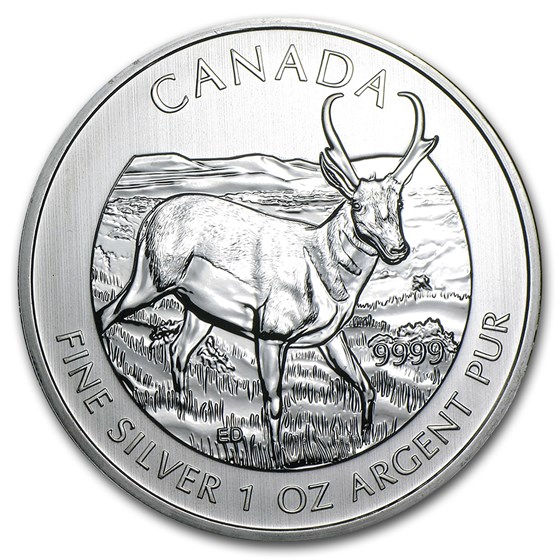 2013 Canada 1 oz Silver Wildlife Series Pronghorn Antelope 2013 Canada 1 oz Silver Wildlife Series Pronghorn Antelope