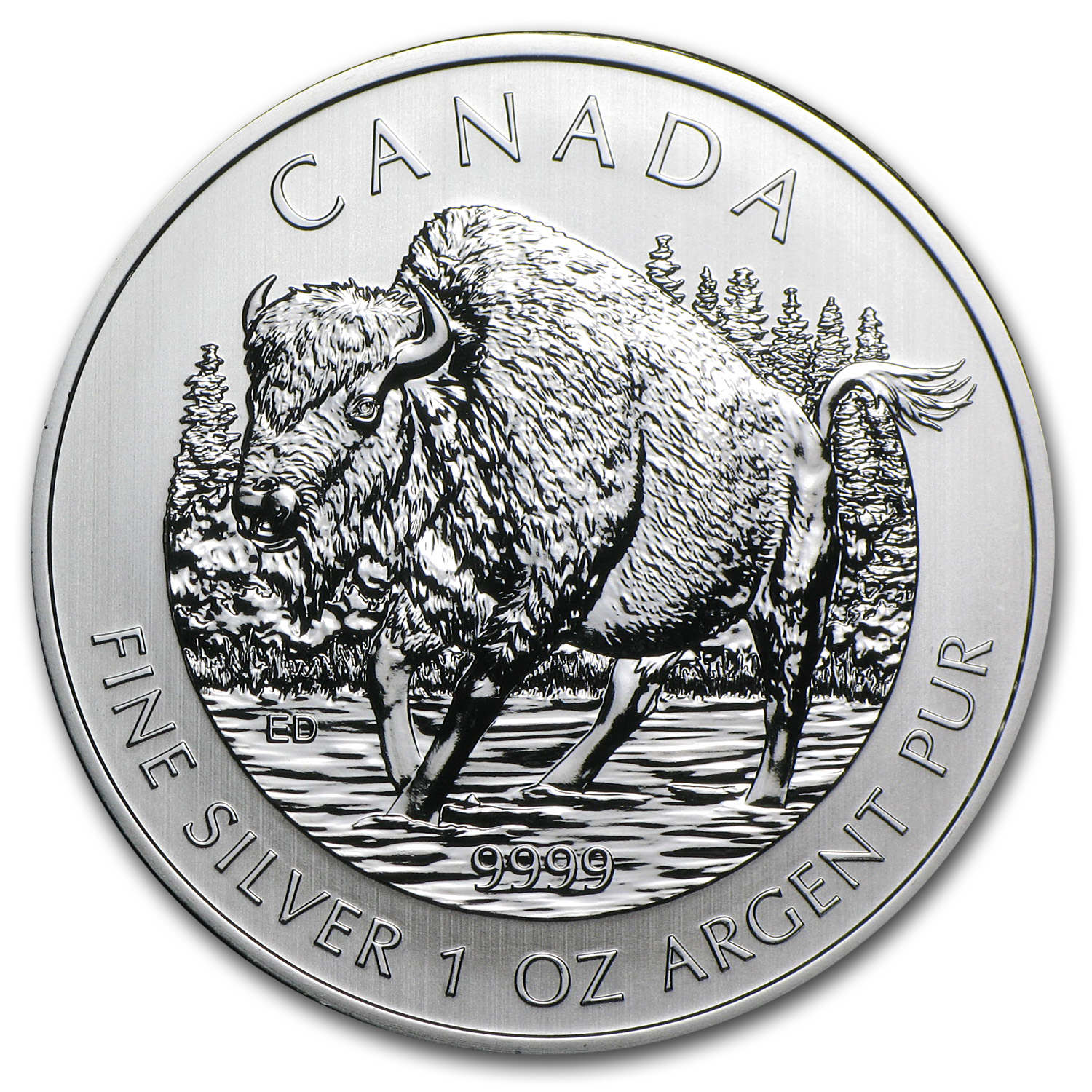 UNC 2013 Canadian Wildlife Series Antelope in holder .9999 Silver 
