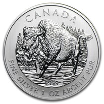 2013 Canada 1 Oz Silver Wildlife Series Wood Bison Silver Coin Apmex