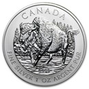 2013 Canada 1 oz Silver Wildlife Series Wood Bison
