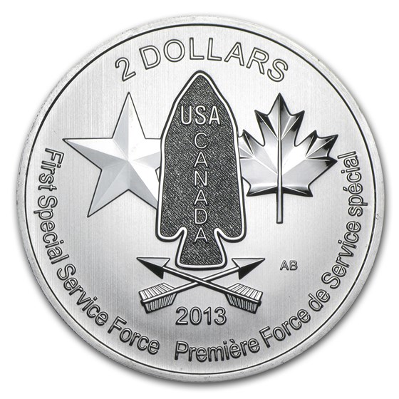 2013 Canada 3/4 oz Silver $2 Devil's Brigade 2013 Canada 3/4 oz Silver $2 Devil's Brigade
