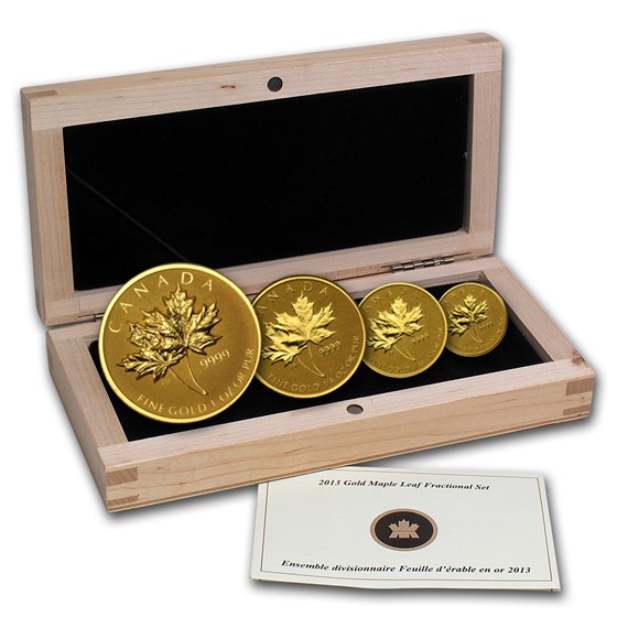 2013 Canada 4-Coin Reverse Proof Gold Maple Leaf Set (1.4 oz) 2013 Canada 4-Coin Reverse Proof Gold Maple Leaf Set (1.4 oz)