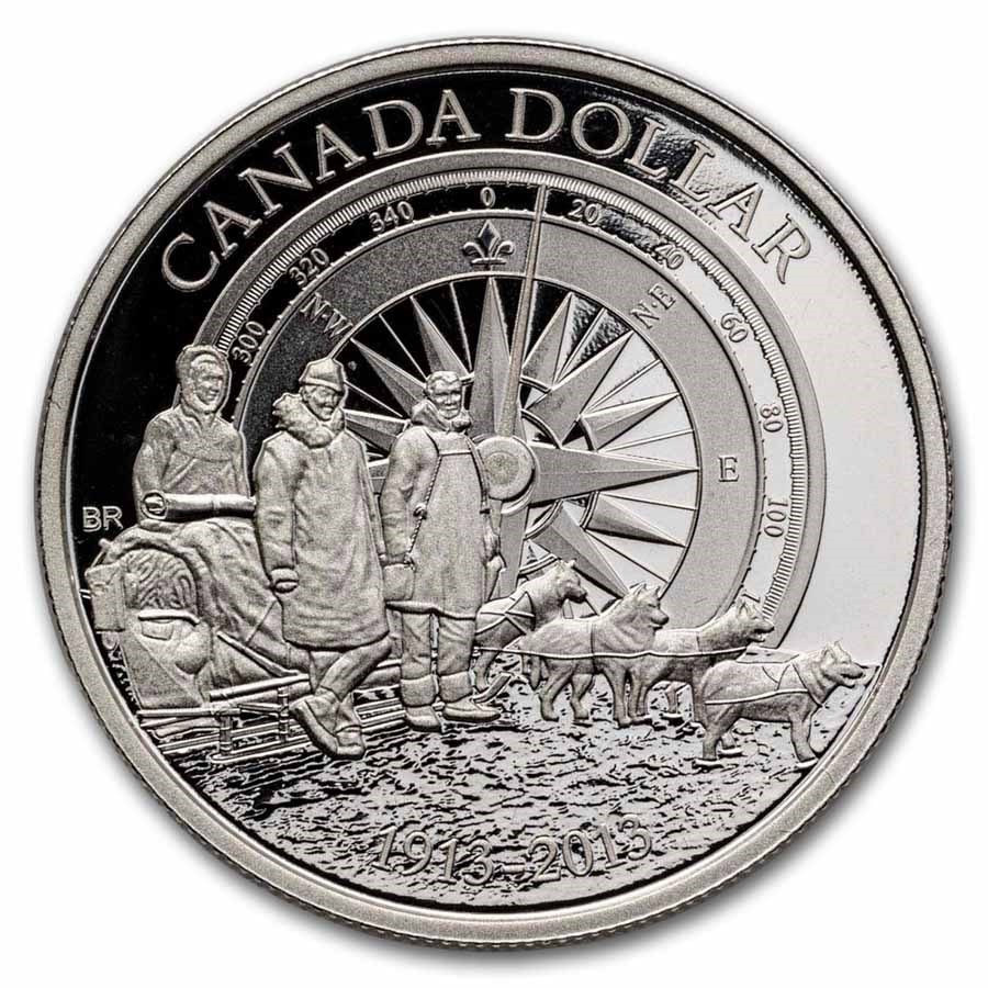 2013 Canada Silver $1 Arctic Expedition Proof (w/Box & COA)