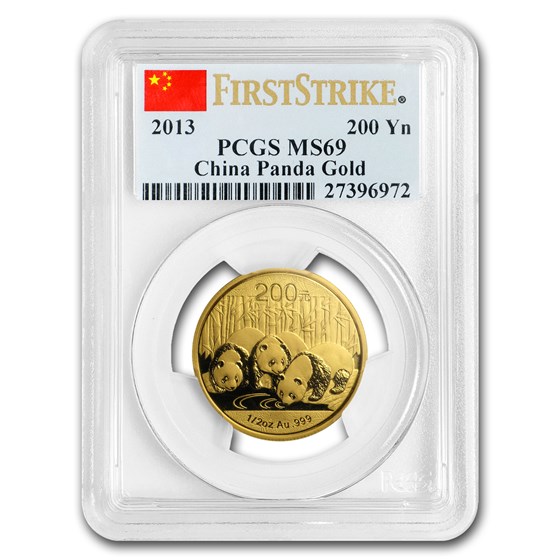 2013 China 1/2 oz Gold Panda MS-69 PCGS (FS) 2013 China 1/2 oz Gold Panda MS-69 PCGS (FS)