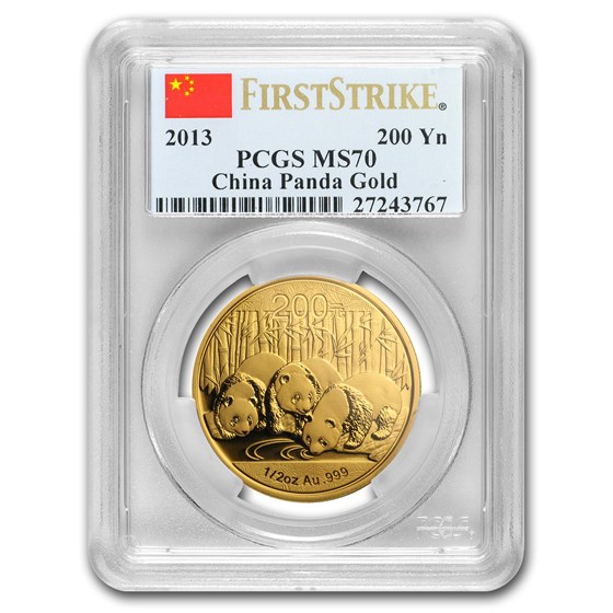 2013 China 1/2 oz Gold Panda MS-70 PCGS (FS) 2013 China 1/2 oz Gold Panda MS-70 PCGS (FS)