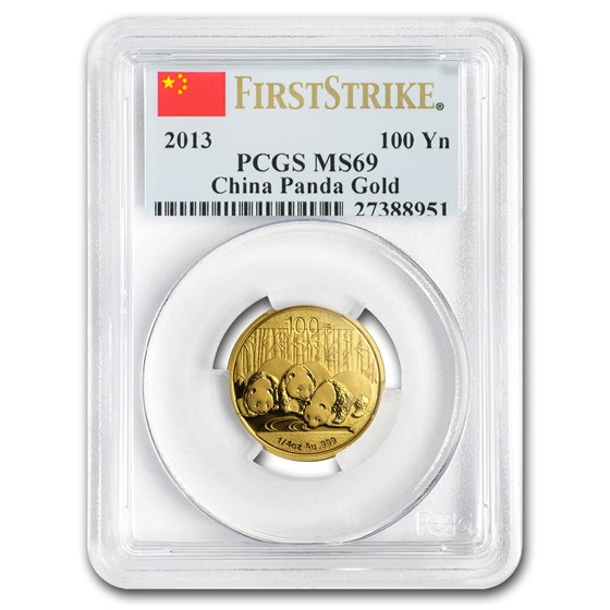 2013 China 1/4 oz Gold Panda MS-69 PCGS (FS) 2013 China 1/4 oz Gold Panda MS-69 PCGS (FS)