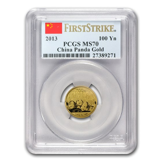 2013 China 1/4 oz Gold Panda MS-70 PCGS (FirstStrike®) 2013 China 1/4 oz Gold Panda MS-70 PCGS (FirstStrike®)