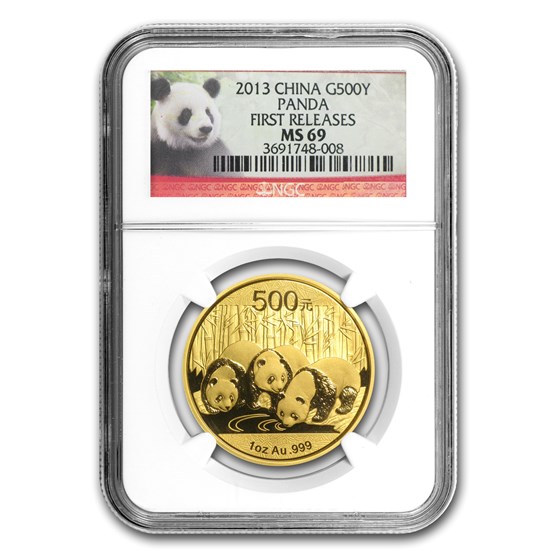 2013 China 1 oz Gold Panda MS-69 NGC (First Release) 2013 China 1 oz Gold Panda MS-69 NGC (First Release)