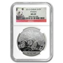 2013 China 1 oz Silver Panda MS-69 NGC