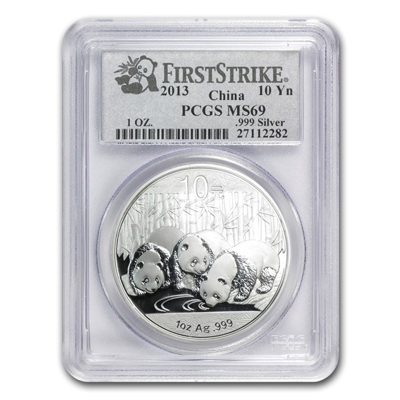 2013 China 1 oz Silver Panda MS-69 PCGS (FirstStrike®) 2013 China 1 oz Silver Panda MS-69 PCGS (FirstStrike®)