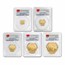 2013 China 5-Coin Gold Panda Set MS-70 PCGS FirstStrike® (Toned)