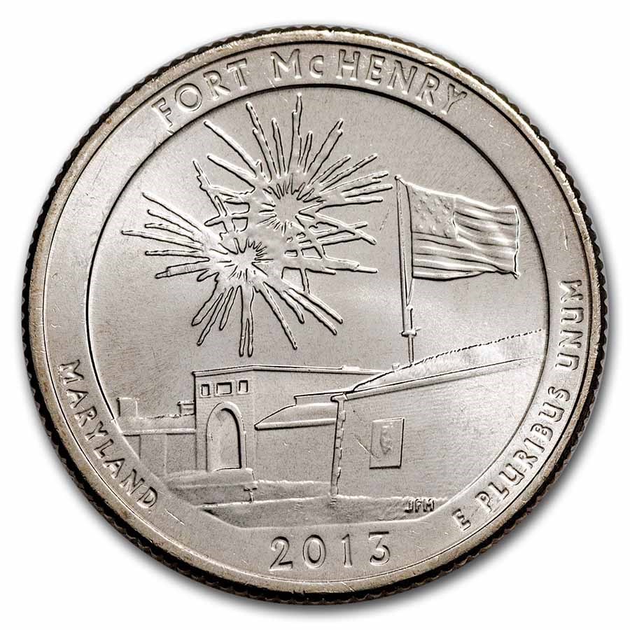 2013-D ATB Quarter Ft. McHenry National Monument/Shrine BU