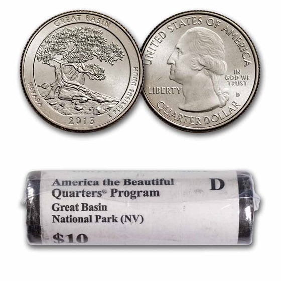 2013-D ATB Quarter Great Basin National Park 40-Coin Roll BU 2013-D ATB Quarter Great Basin National Park 40-Coin Roll BU
