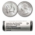 2013-D ATB Quarter Mount Rushmore 40-Coin Roll BU (Mint Wrapped)