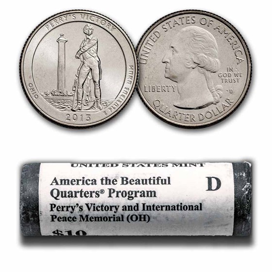 2013-D ATB Quarter Perry Memorial 40-Coin Roll BU (Mint Wrapped) 2013-D ATB Quarter Perry Memorial 40-Coin Roll BU (Mint Wrapped)