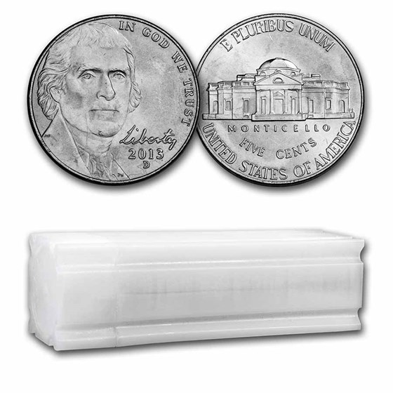 2013-D Jefferson Nickel 40-Coin Roll BU 2013-D Jefferson Nickel 40-Coin Roll BU