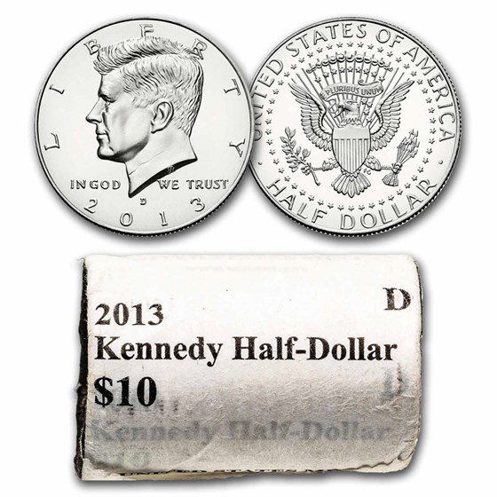 2013-D Kennedy Half Dollar 20-Coin Mint Roll BU (Mint Wrapped) 2013-D Kennedy Half Dollar 20-Coin Mint Roll BU (Mint Wrapped)
