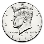 2013-D Kennedy Half Dollar 20-Coin Roll BU