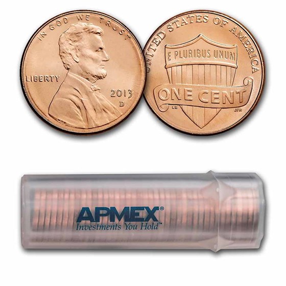 2013-D Lincoln Cent 50-Coin Roll BU 2013-D Lincoln Cent 50-Coin Roll BU
