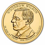 2013-D Woodrow Wilson 25-Coin Presidential Dollar Roll BU