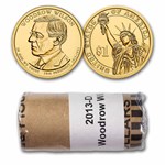 2013-D Woodrow Wilson 25-Coin Presidential Dollar Roll BU