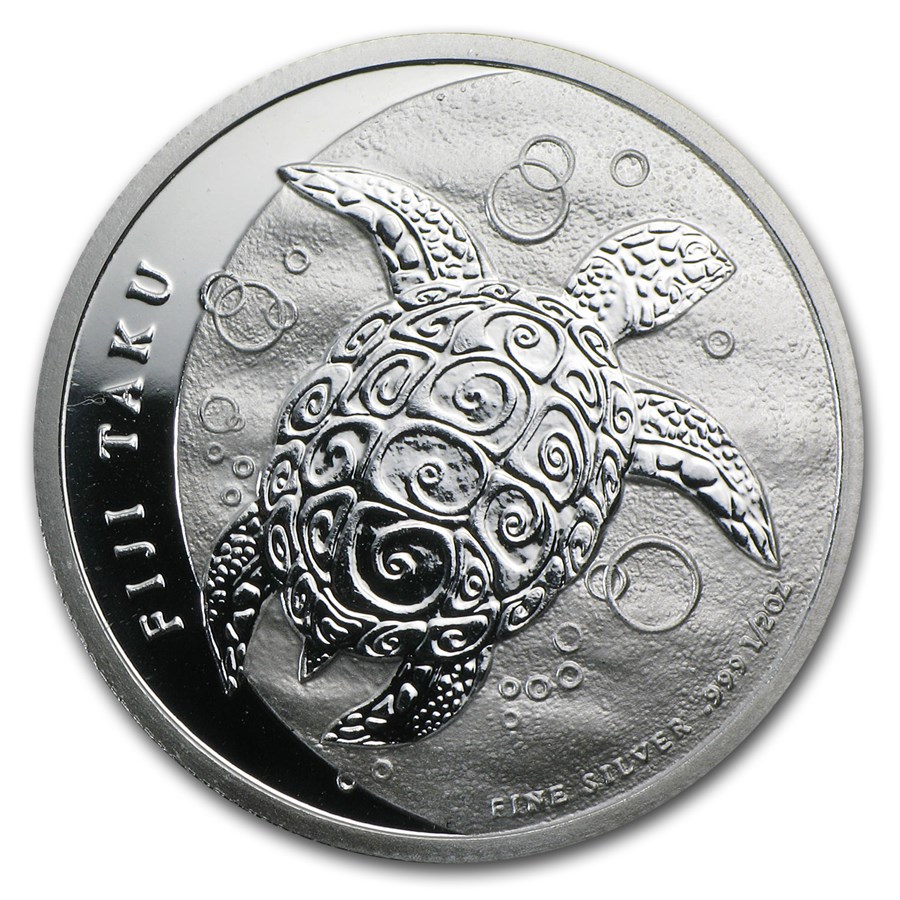 2013 Fiji 1/2 oz Silver $1 Taku BU