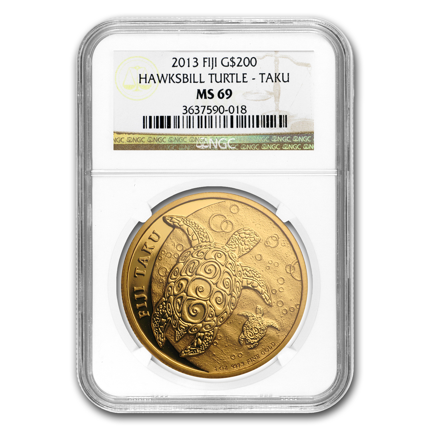 Buy 2013 Fiji 1 oz Gold $200 Taku MS-69 NGC | APMEX